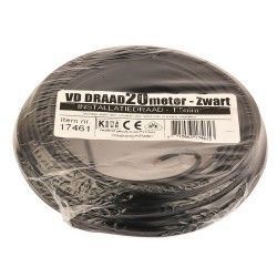 vd draad 1,5 zwart 20 meter